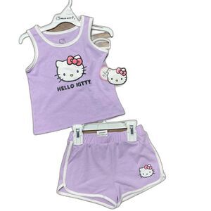 Hello Kitty summer set kids size 24 months Purple top/shorts New